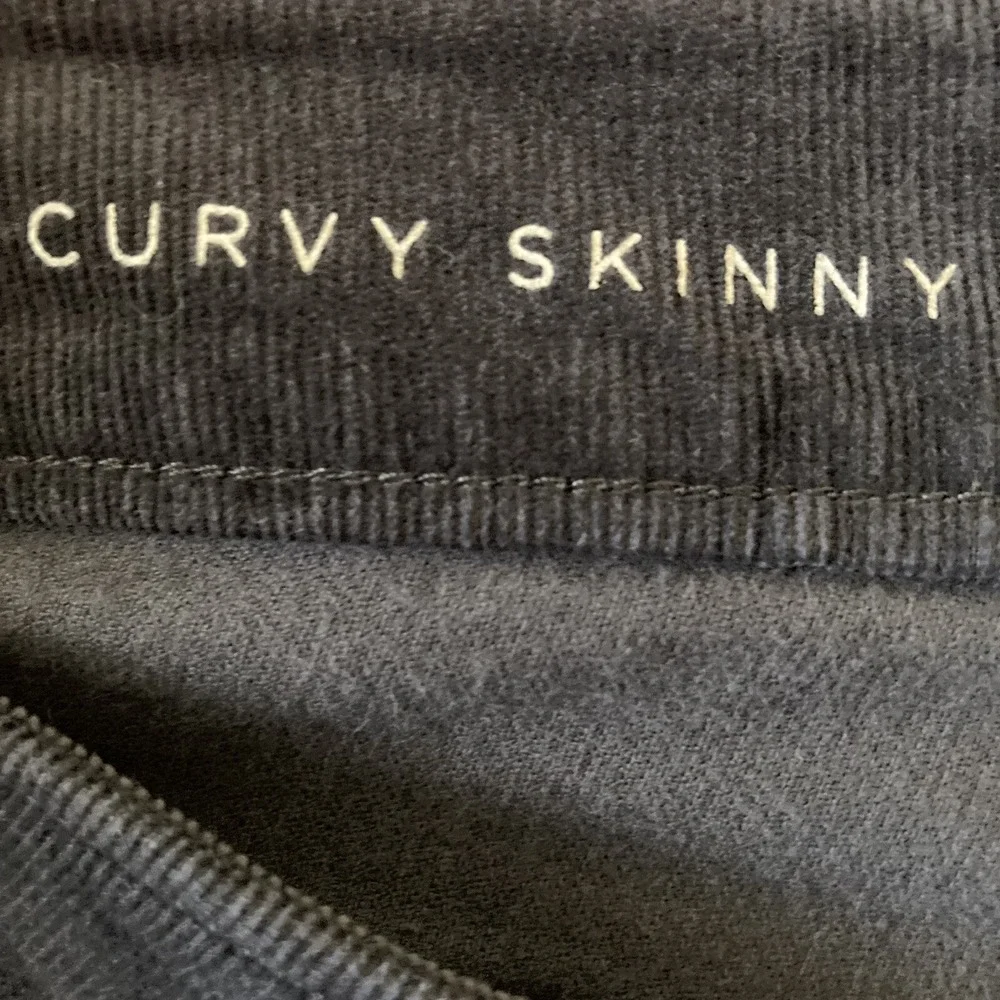 Ann Taylor Loft Corduroy Pants Womens 2 Gray Curvy Skinny Low Rise Classic